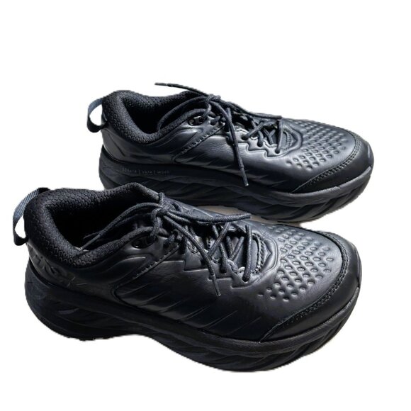 Hoka One Womens Black Leather Bondi SR Walking Shoes Size 6.5 Regular Width - Picture 12 of 13
